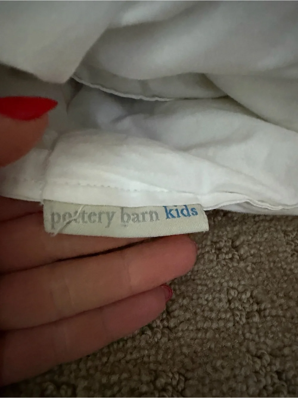Pottery Barn Kids White Quilted Down-Alternative Comforter